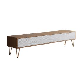 Modern Nordic Wooden TV Stand Fluted Design Home Light luxury and simplicity TV Cabinet