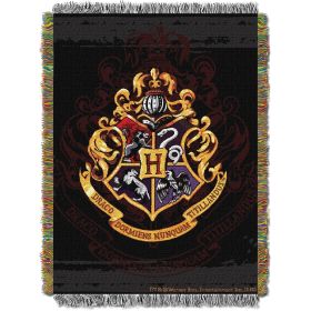 Harry Potter Hogwarts Dcor Licensed 48"x 60" Metallic Woven Tapestry Throw by The Northwest Company