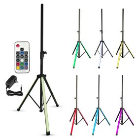 5 Core Speakers Stands with LED Lights Heavy Duty Height Adjustable Tripod PA Studio Monitor Holder for Large Speakers DJ Stand para Bocinas - SS HD L