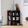 Corner Cabinet, Wooden Corner Storage Cabinet with USB and Outlets, Corner Cube Toy Storage Board Game Storage Cabinet for Bedroom, Living Room, Playr