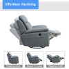 Electric Power Swivel Glider Rocker Recliner Chair with USB Charge Port - Green