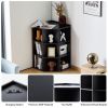 Corner Cabinet, Wooden Corner Storage Cabinet with USB and Outlets, Corner Cube Toy Storage Board Game Storage Cabinet for Bedroom, Living Room, Playr