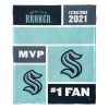 [Personalization Only] OFFICIAL NHL Colorblock Personalized Silk Touch Throw Blanket - Seattle Kraken