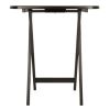 Wood Cade 2-Pc Oversize Snack TV Tables, Coffee Finish