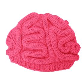 Horror Brain Knitted Brain Hat (Option: Watermelon Red-Children Aged 3 To 10)