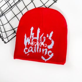 Men's And Women's Fashion All-matching Personalized Hip Hop Letter Hat (Option: Red Light Blue)