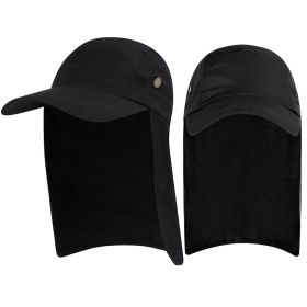 Outdoor Sun-shade Sun Protection Bucket Hat (Option: Black-Average Size)