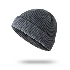 Knitted Korean Wool Hip-hop Street Yupi Toe Cap Beanie Hat (Option: Dark Gray-Free Size Elastic)