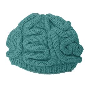 Horror Brain Knitted Brain Hat (Option: Peacock Blue-Children Aged 3 To 10)