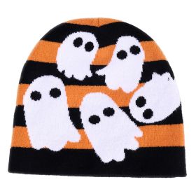 Creative Funny Expression Knitted Hat Pirate Skull Japanese Harajuku Woolen Cap Adorkable (Option: Halloween Theme-Free Size)