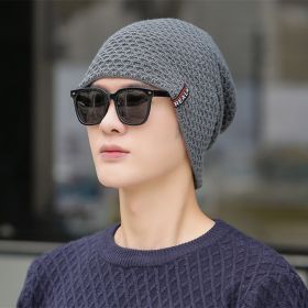 Men's Outdoor Cycling Warm Knitted Hat (Option: Gray-M)