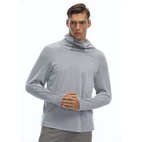 European And American Men's Breathable Light Sun Protection Clothing In Summer (Option: Grey-S)