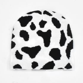 Black And White Butterfly Sweet Cool Style Knitted Hat (Option: Cows Pattern-Free Size)