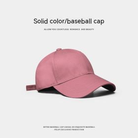 Washed Old Soft Top Baseball Cap (Option: Cherry powder-54to59cm)