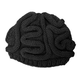 Horror Brain Knitted Brain Hat (Option: Black-Adult Style Elastic)