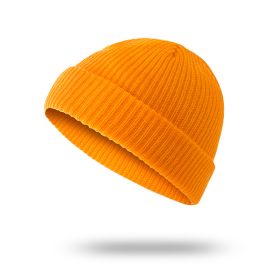 Knitted Korean Wool Hip-hop Street Yupi Toe Cap Beanie Hat (Option: Bright Yellow-Free Size Elastic)