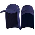 Outdoor Sun-shade Sun Protection Bucket Hat (Option: Navy Blue-Average Size)