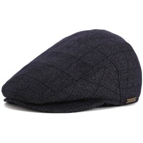 Retro Men's Duck Tongue Beret (Option: 61 Zh03 Black-Adjustable)