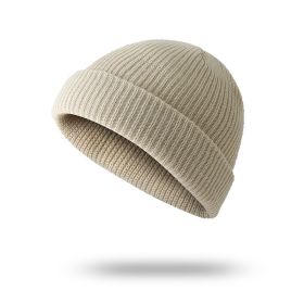 Knitted Korean Wool Hip-hop Street Yupi Toe Cap Beanie Hat (Option: Beige-Free Size Elastic)