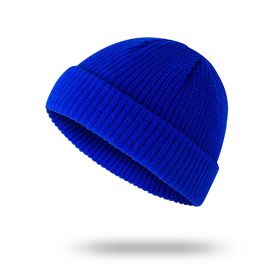 Knitted Korean Wool Hip-hop Street Yupi Toe Cap Beanie Hat (Option: Dream Blue-Free Size Elastic)