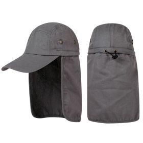 Outdoor Sun-shade Sun Protection Bucket Hat (Option: Dark Gray-Average Size)