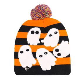 Knitted Pumpkin Ghost Skull Knitted Hat Halloween (Option: Dstyle-Adjustable)