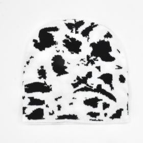 Black And White Butterfly Sweet Cool Style Knitted Hat (Option: White And Black-Free Size)