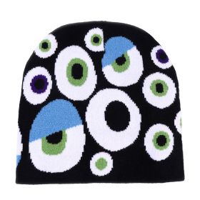 Creative Funny Expression Knitted Hat Pirate Skull Japanese Harajuku Woolen Cap Adorkable (Option: Creative Thousand Eye Hat-Free Size)