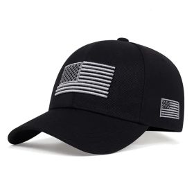 Solid Color Baseball Outdoor Sun-shade Sun Protection Peaked Cap (Option: Black-Adjustable)