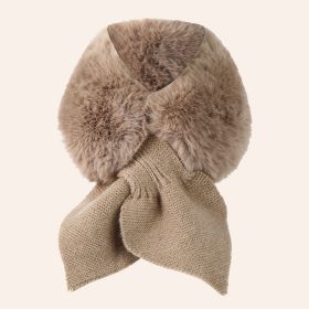 Wool Mongolian Hat Thickened Warm (Option: Khaki Scarf-Free Size)