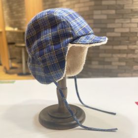 All-matching Warm Lambswool Earflaps Cap (Option: Retro Blue-Children's Style)