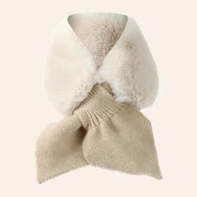 Wool Mongolian Hat Thickened Warm (Option: Beige Scarf-Free Size)