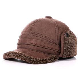 Autumn And Winter Thermal Lei Feng Cap Suede (Option: Brown-60CM)