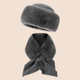 Wool Mongolian Hat Thickened Warm (Option: Dark Gray Suit-Free Size)