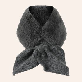 Wool Mongolian Hat Thickened Warm (Option: Dark Gray Scarf-Free Size)