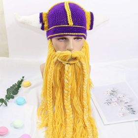 Funny Bearded Hat Knitted Wansheng Funny (Option: Yellow-Free Size)