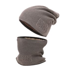 Brushed And Padded Hats Scarf Set (Option: Brown-Free Size)