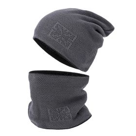 Brushed And Padded Hats Scarf Set (Option: Gray-Free Size)