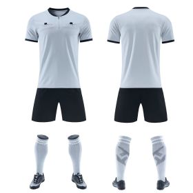 Football Referee Clothing Match Referee Clothing Suit (Option: Grayish White-S)