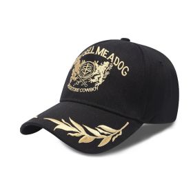 Men's Summer Wheat Embroidered Baseball Cap (Option: Black Gold-Adjustable)