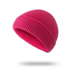 Knitted Korean Wool Hip-hop Street Yupi Toe Cap Beanie Hat (Option: Light Rose Red-Free Size Elastic)