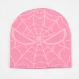 Personalized And Abstracted Pattern Knitted Wool Hat (Option: Pink Rice-Free Size)