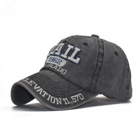 New Cotton Worn Looking Washed-out Men's Hat (Option: Washed Black-Adjustable)