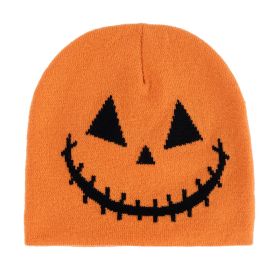 Creative Funny Expression Knitted Hat Pirate Skull Japanese Harajuku Woolen Cap Adorkable (Option: Horror Pumpkin Hat-Free Size)