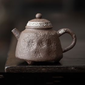 Bronze Glaze Household Stoneware Teapot (Option: Ancient Zhang Red)