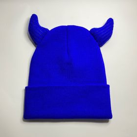 Y2g Solid Color Winter Knitted Hat (Color: Blue)