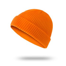 Knitted Korean Wool Hip-hop Street Yupi Toe Cap Beanie Hat (Option: Orange-Free Size Elastic)