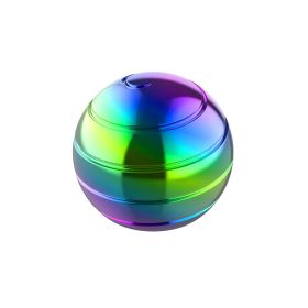 Desk Ball Spinner Optical Illusion Fidget Spinning Top Ball Stress Relief Toy Metal Juguete Para Aliviar El Estr√©s –∞–Ω—Ç–∏—Å—Ç—Ä–µ—Å—Å (Color: 38MM  Rainbow)