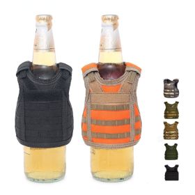 Adjustable Mini Beer Vest Military Bottle Beverage Cooler Holder for 12oz or 16oz Cool Bottle Decoration; 1 PC (Colour: CP)