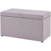 30-inch Hinged Storage Ottoman,Faux-leather